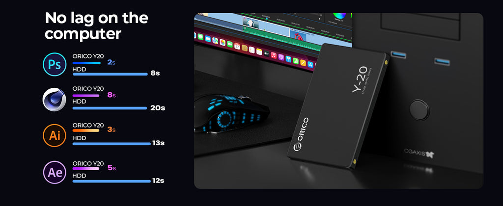 ORICO SATA III SSD 2.5” Internal Solid State Drive 3D NAND 512GB 1TB 2TB 4TB  UP to 550MB/s for Upgrade PC Laptop Desktops Y20