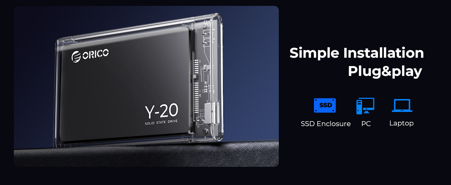 ORICO SATA III SSD 2.5” Internal Solid State Drive 3D NAND 512GB 1TB 2TB 4TB  UP to 550MB/s for Upgrade PC Laptop Desktops Y20