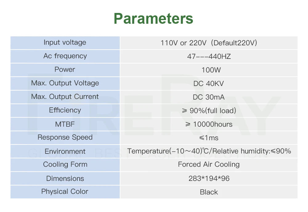 FireRay 100W CO2 Laser Power Supply HY-TA100W for CO2 Laser Engraving Cutting Machine Long Warranty