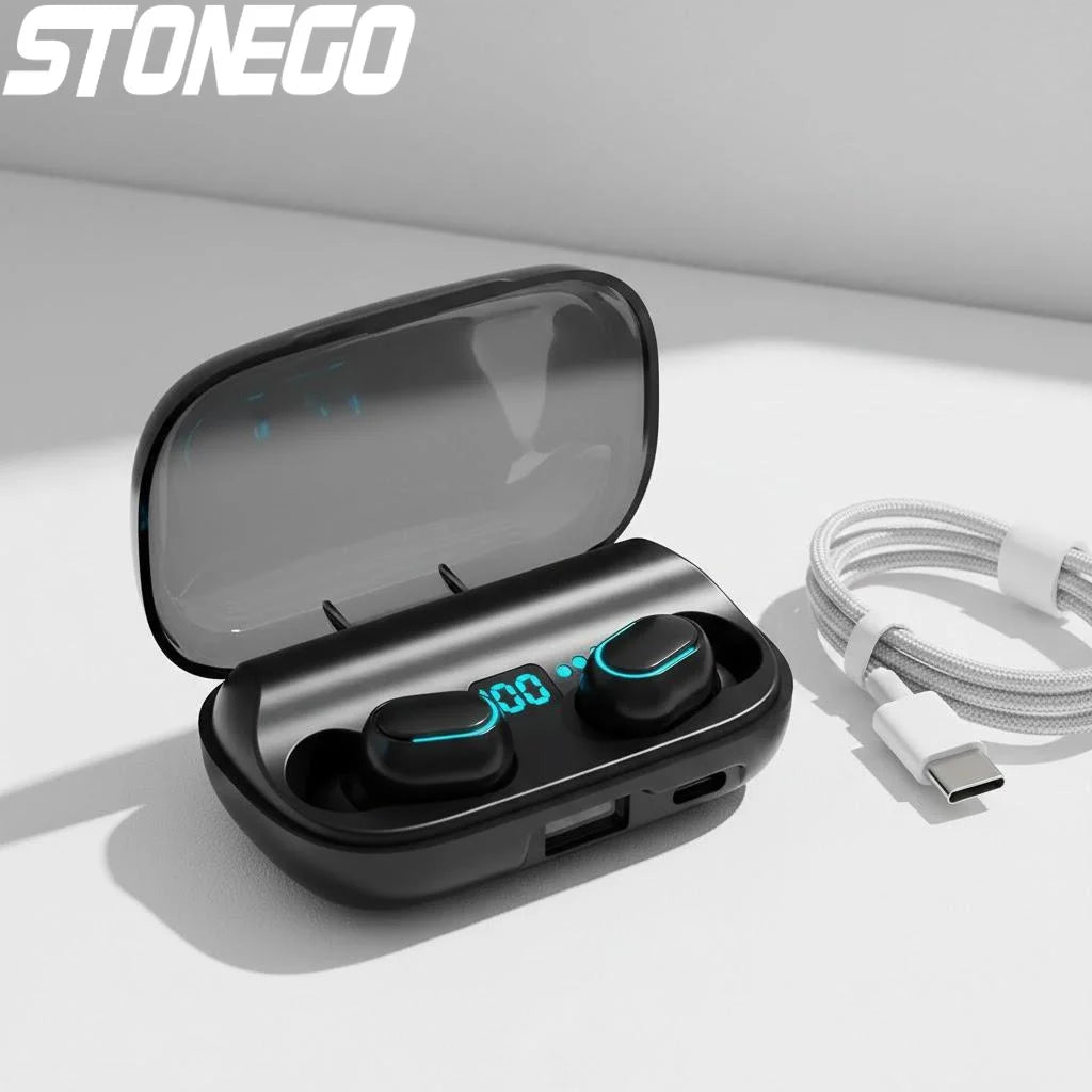 Bluetooth 5.0 TWS Earphones Noise Cancelling Touch Control Digital Display Wireless Sport Earbuds Stereo Headphones