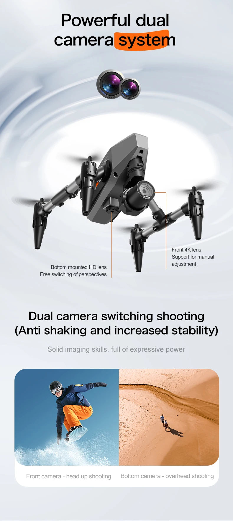 XD1 mini Drone Aluminium 8k Aerial Video Camera Optical Flow Fixed Height Quadcopter 360° Flip RC Dron for Kids Toys Boy