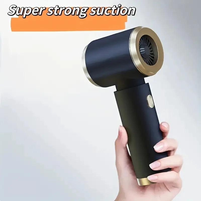 Mini 3-in-1 portable powerful vacuum cleaner, set of 1, for both car and household use - blowing and suction dual-use