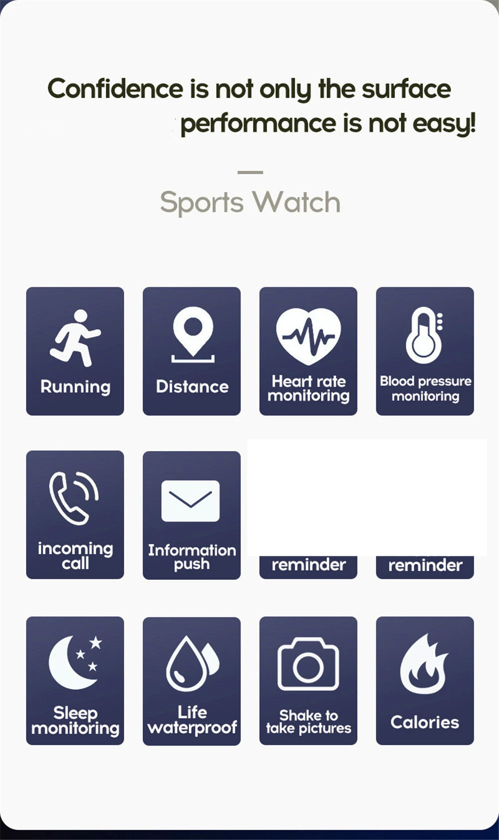 Smart Watch Women Men Music Control Bluetooth Calories Fitness Monitor Smartwatch Running Tracker Sport Bracelet For Android IOS