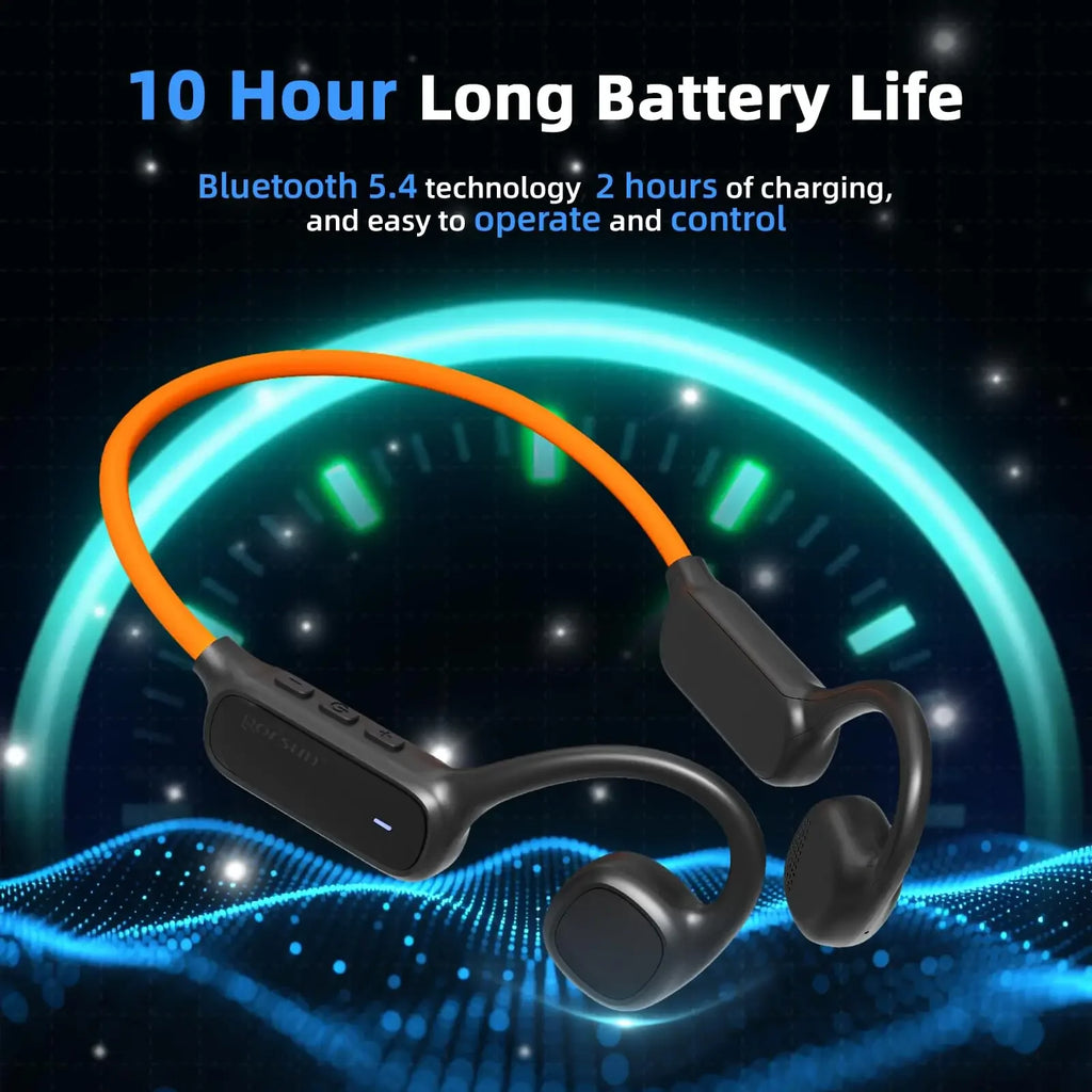 Wireless Bone Conduction Earphones Bluetooth 5.3 Sports Headphones Ear Hook Headsets for Running Driving