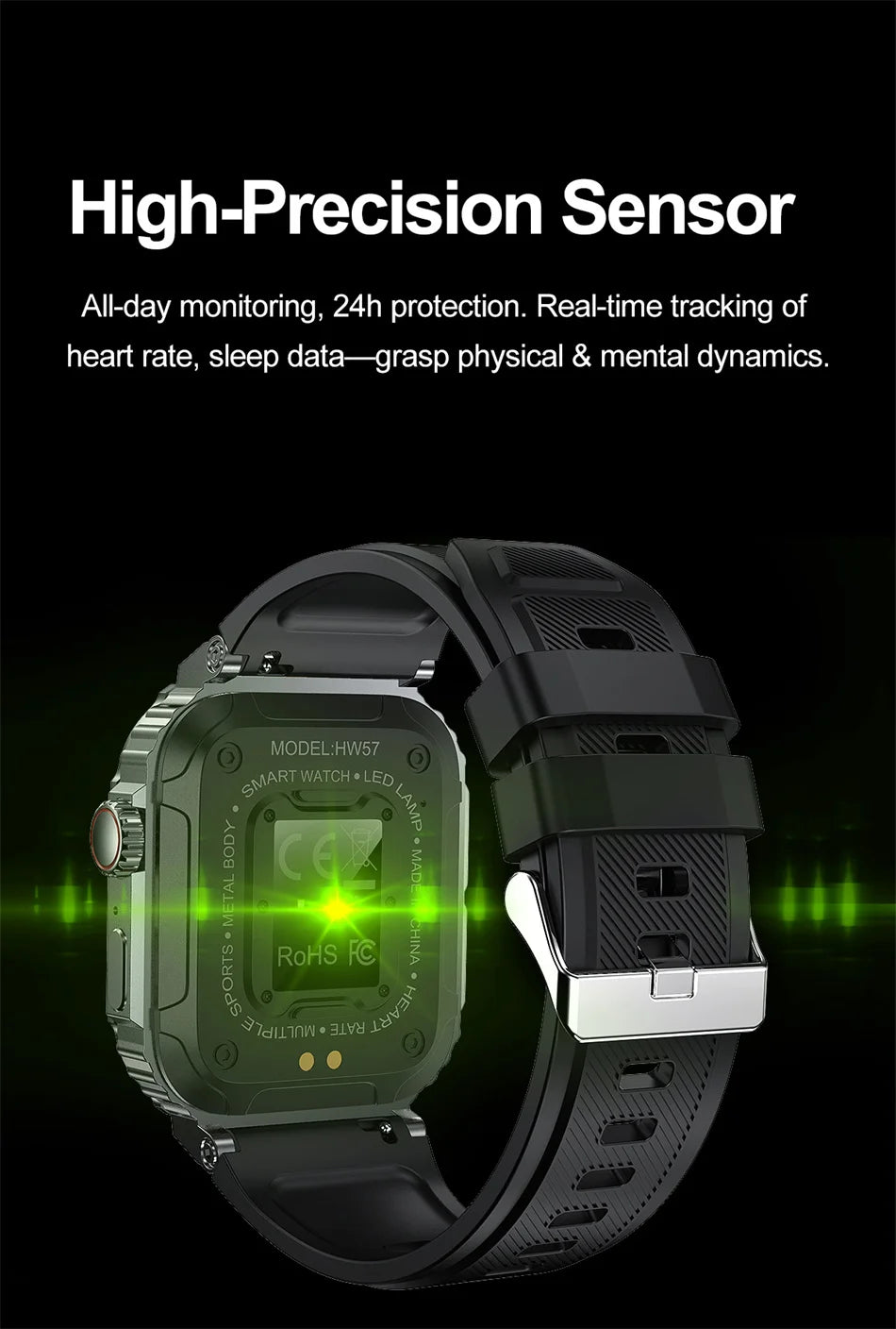 Outdoor Military Smartwatch Men GPS Sports Android iOS 1.91-inch Touch Screen Bluetooth Call Waterproof Smart Watch Android IOS