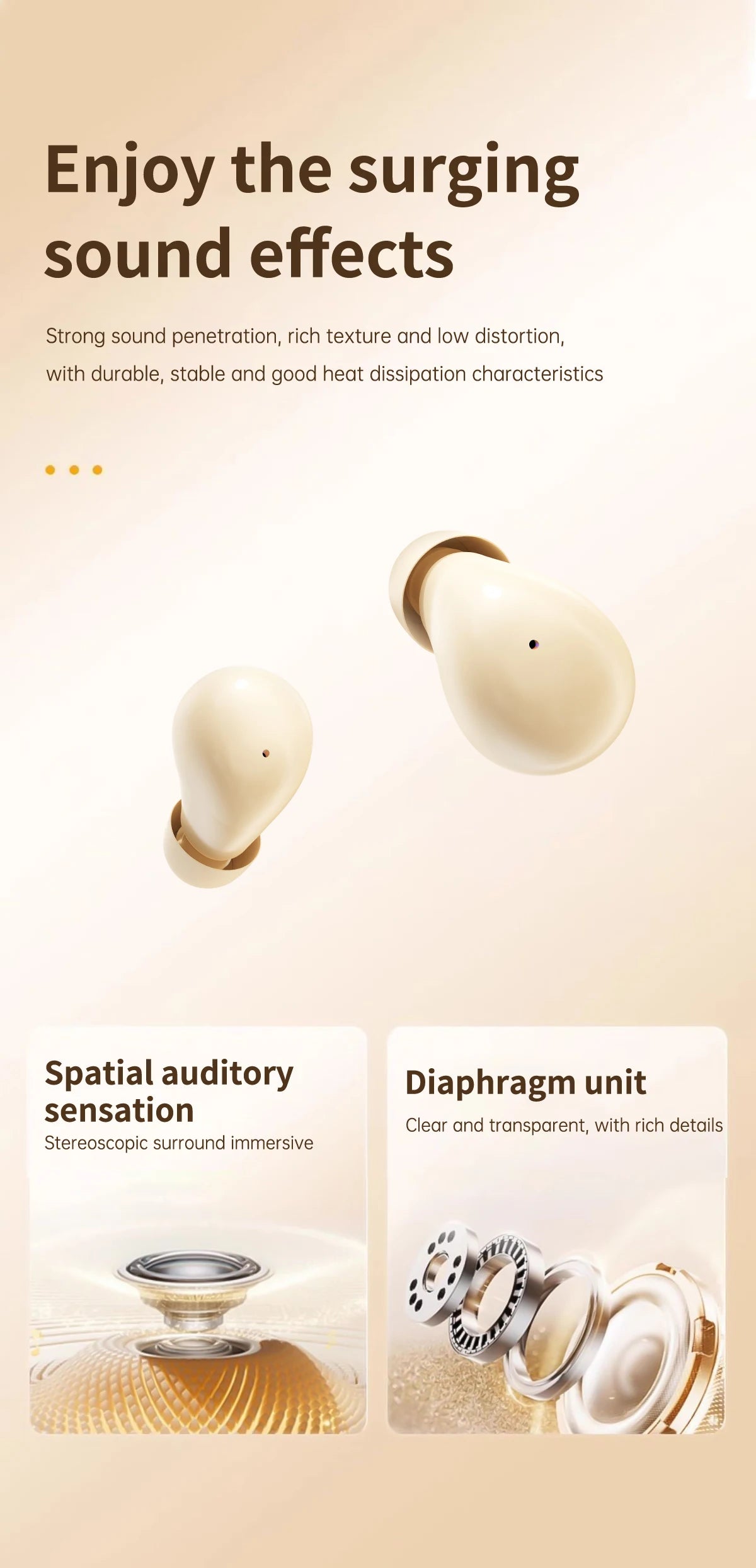 Mini Headphones Wireless Bluetooth Earphones 5.4 TWS In Ear Invisible Headsets HIFI Bass Sleep Earbuds Noise Reduction Earphone