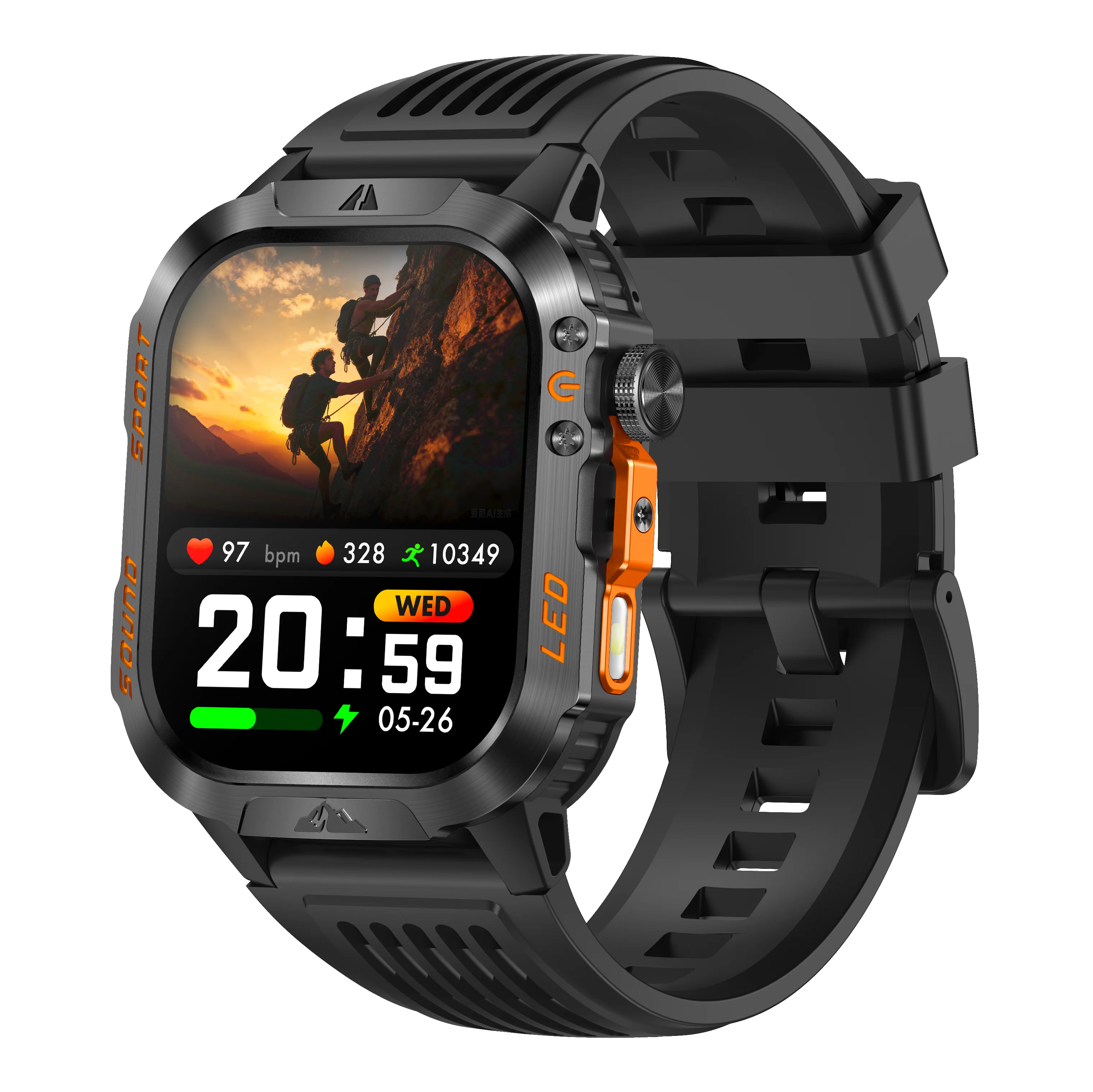 New Smart Bracelet Watch Bluetooth Call Heart Rate Blood Oxygen Pressure Weather Phyiological Cycle Sports Tracker