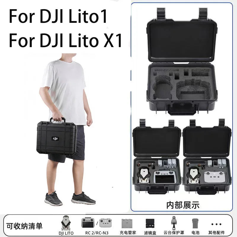 Suitable for DJI Lito X1 drone explosion-proof safety case, Lito outdoor portable waterproof storage case