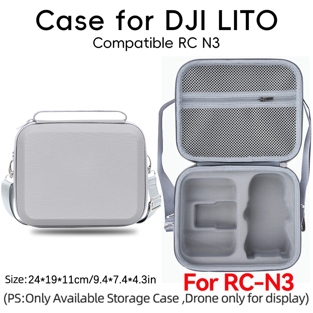 For DJI LITO X1 1 RC 2 RC N3 Portable Hard Shell Storage Bag Box Shockproof Travel Carrying Case Handbag Drone Accessories ﻿
