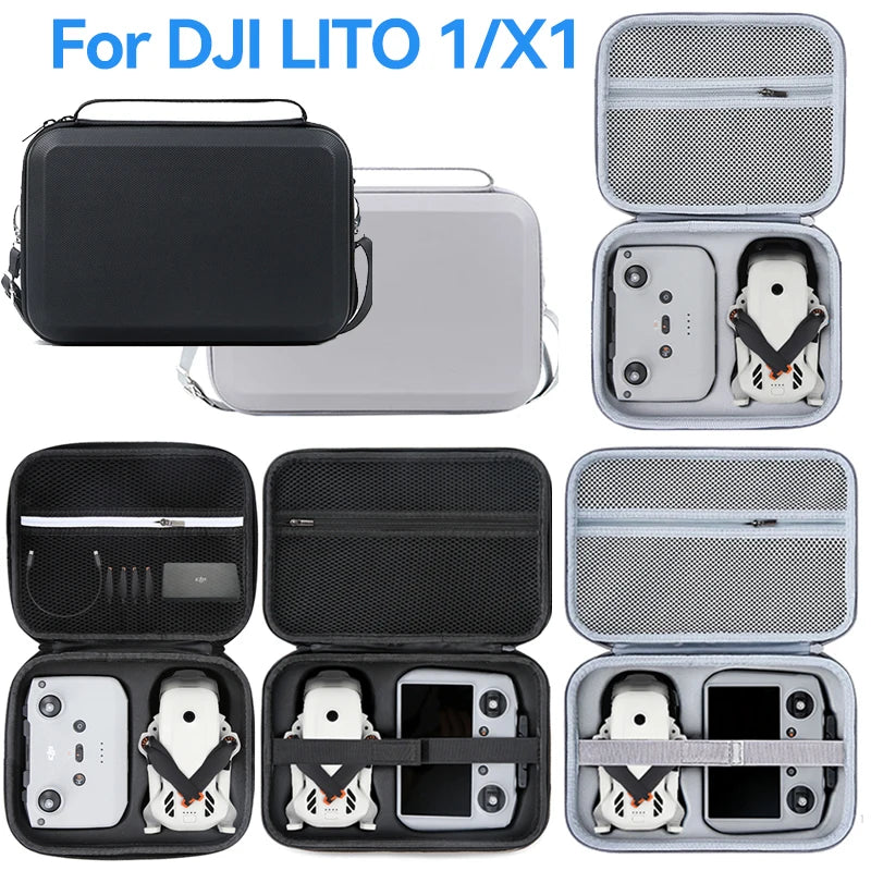 For DJI LITO X1 1 RC 2 RC N3 Portable Hard Shell Storage Bag Box Shockproof Travel Carrying Case Handbag Drone Accessories ﻿