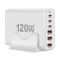 New Style 120W GaN Charger 6 Ports USB Type C PD Charger Quick Charge USB3.0 Type C Quick Charger Mobile Phone USB Charger