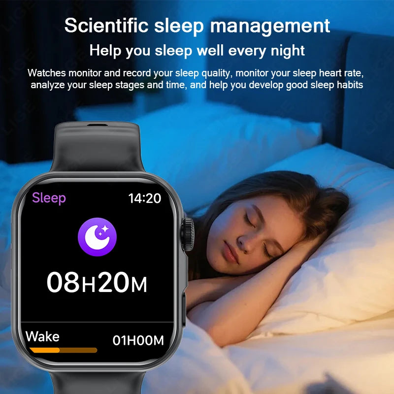 LIGE New Bluetooth Call 1.83" AMOLED Smart Watch For Android IOS Dynamic Island Men Women Sports Fitness Blood Oxygen Smartwatch