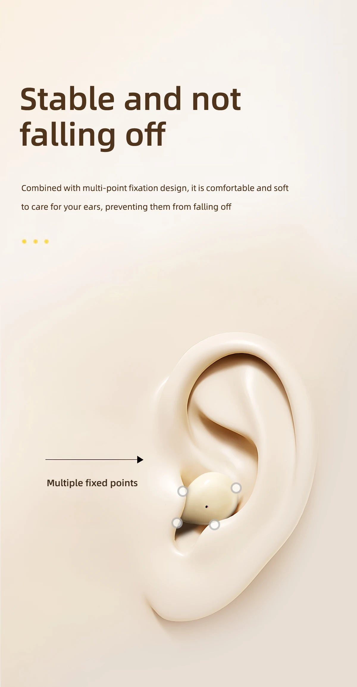 Mini Headphones Wireless Bluetooth Earphones 5.4 TWS In Ear Invisible Headsets HIFI Bass Sleep Earbuds Noise Reduction Earphone