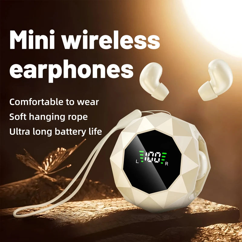 MINI Headphones Wireless Bluetooth Earphones 6.0Chip In Ear Invisible Headsets HIFI Bass Sleep Earbuds Noise Reduction Earphone