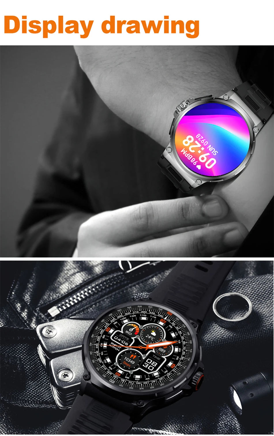 2026 New GPS Track Smart Watch Men 1.85-Inch HD AMOLED Screen 710 Mah Battery Sport Bluetooth Call Smartwatch For Android IOS