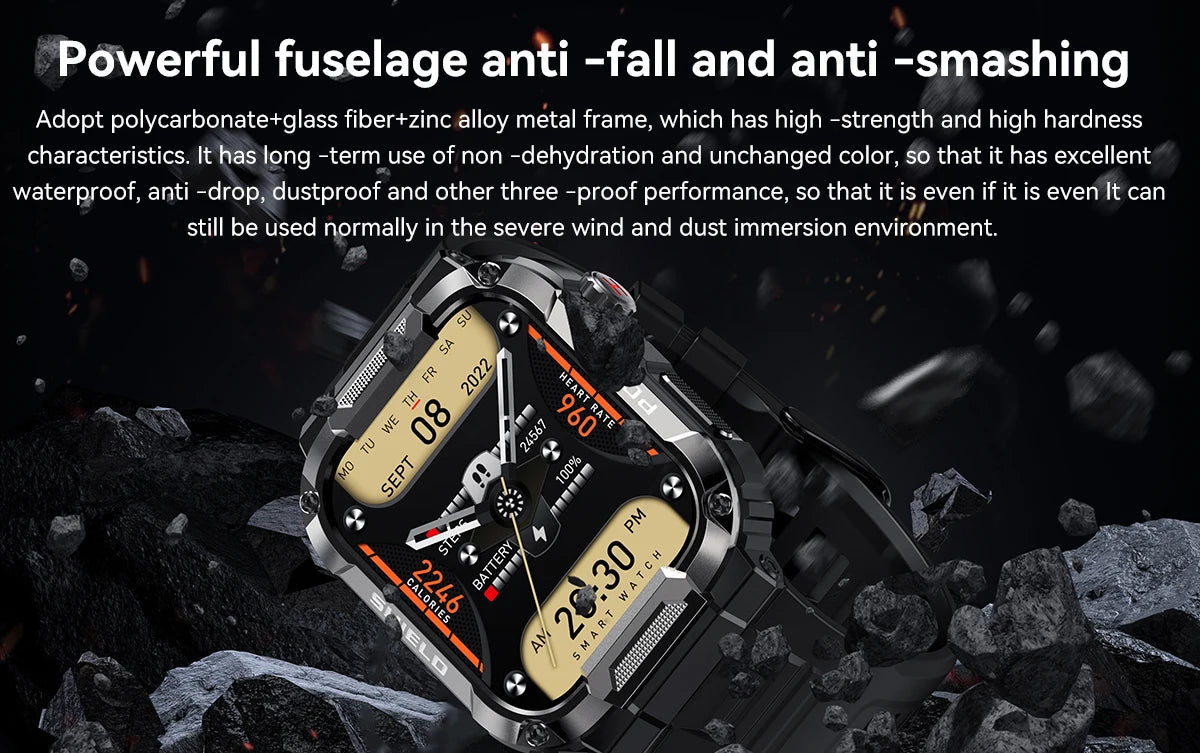 Military Smart Watch Men GPS Tracker Wireless Call Fitness Hours Waterproof Sports Smartwatch for Women Android IOS Phones 2025