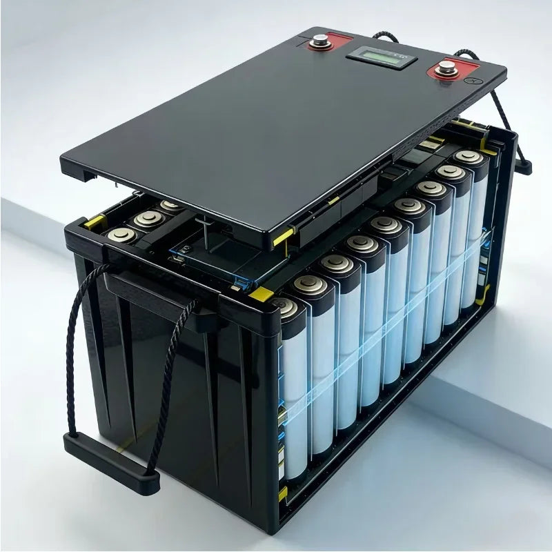 LiFePO4 Battery 12V 24V 48V 70Ah-400Ah | Deep Cycle Lithium Iron Phosphate Battery with Charger | Perfect for Solar Panel System