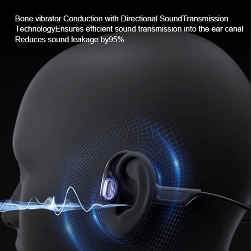 Canfon G06 Bone Conduction Bluetooth Headset 140mAh Running Sports Headset Hanging Ear Ultra Wireless Bluetooth Headset,A