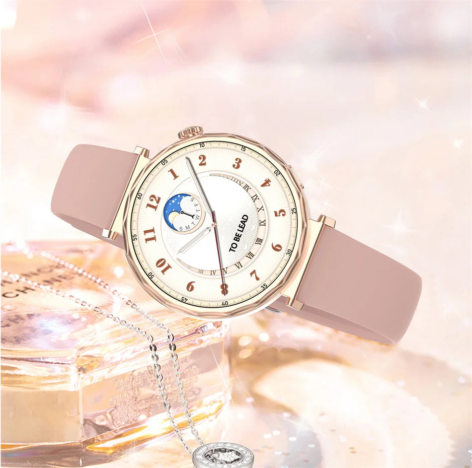 Bluetooth Call Smartwatches Ladies AMOLED HD Screen Heart Rate Monitor Bluetooth Call IP68 Waterproof Smart Watch 2025 New