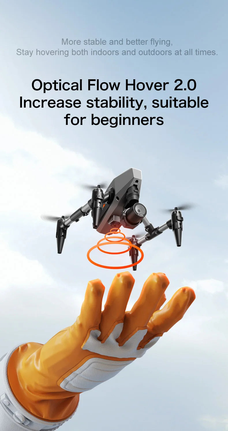 XD1 mini Drone Aluminium 8k Aerial Video Camera Optical Flow Fixed Height Quadcopter 360° Flip RC Dron for Kids Toys Boy