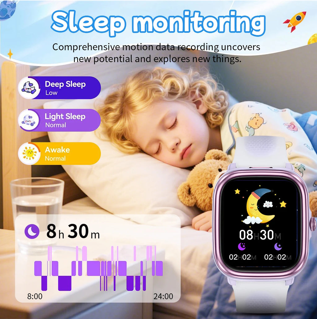 New Smartwatch BT Call Health&Sleep Monitoring 1.83''HD Screen Kids Smart Watch Waterproof Fashoin Sports Bracelet For Women Men