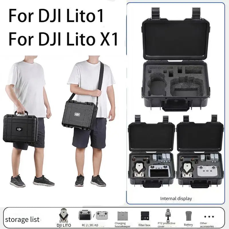 Suitable for DJI Lito X1 drone explosion-proof safety case, Lito outdoor portable waterproof storage case