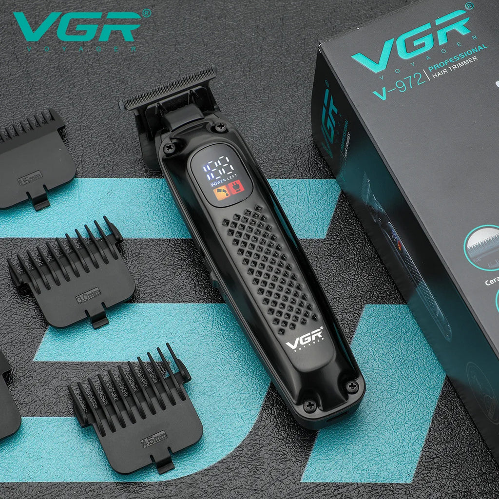 Original VGR Cordless Professional Hair Trimmer For Men Beard Trimmer USB Electric Hair Clipper Edge Razor Hair Cutter Machine