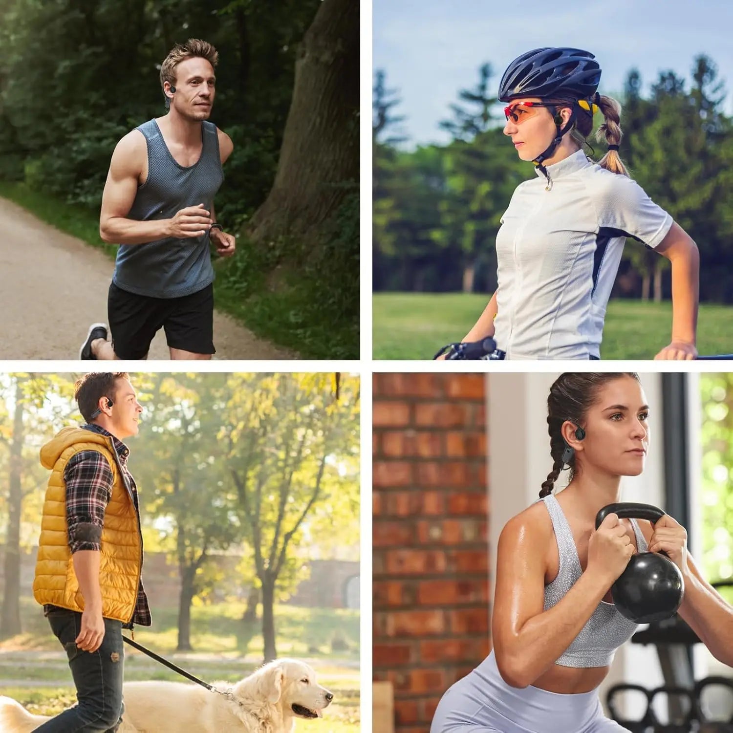 Wireless Bone Conduction Earphones Bluetooth 5.3 Sports Headphones Ear Hook Headsets for Running Driving