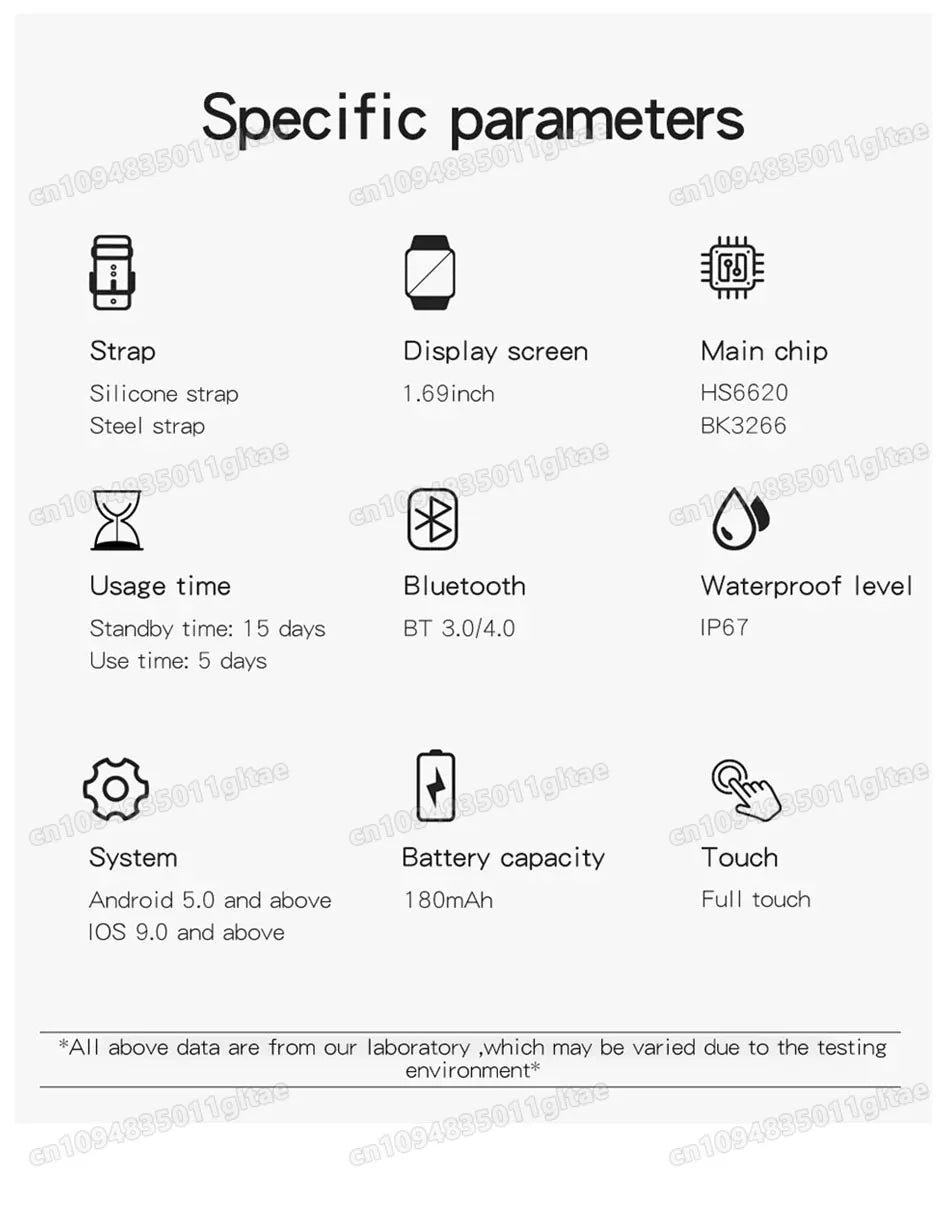 Smart Watch For Android IOS Watches 1.83inch HD Display Bluetooth Call Message Alert Music Sports Mode Smartwatch Men Women Gift