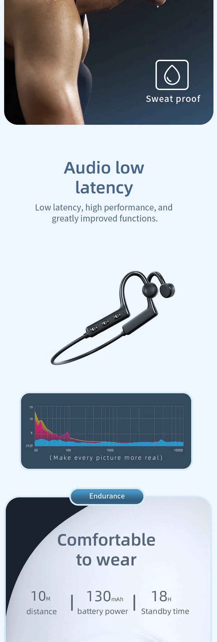Bone Conduction Bluetooth Headphone TWS Sport Earphones Waterproof Stereo Wireless Headset With Mic Ear Hook For iPhone Xiaomi