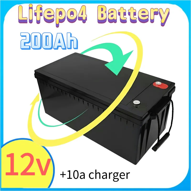 12V 300Ah LiFePO4 Battery Home Energy Storage Built-in BMS Lithium Iron Phosphate Cells for Backup Power Solution