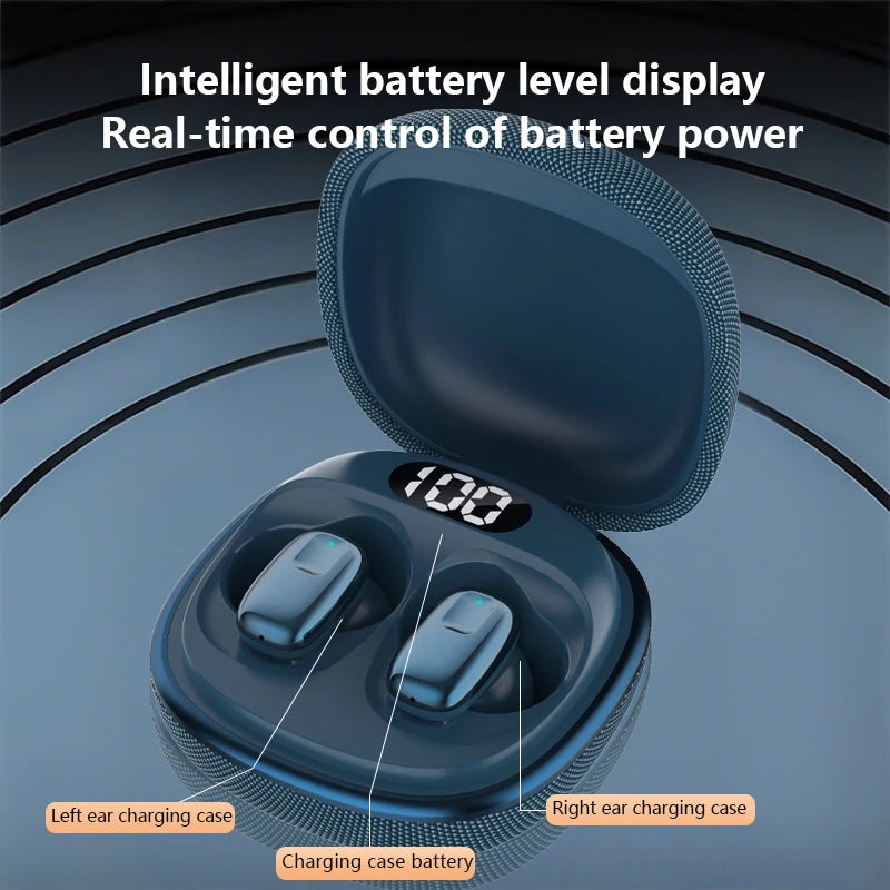 True Wireless Bluetooth Earphones with LED Power Digital Display Charging Case, HIFI Stereo Sound TWS Earbuds For iPhone Xiaomi