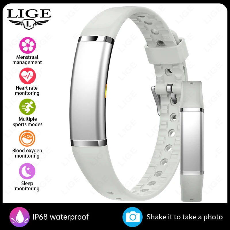 LIGE No Screen Smart Bracelet Blood Oxygen Health Monitor Watches Waterproof Sports Fitness Women's Smart Watch for Android ios