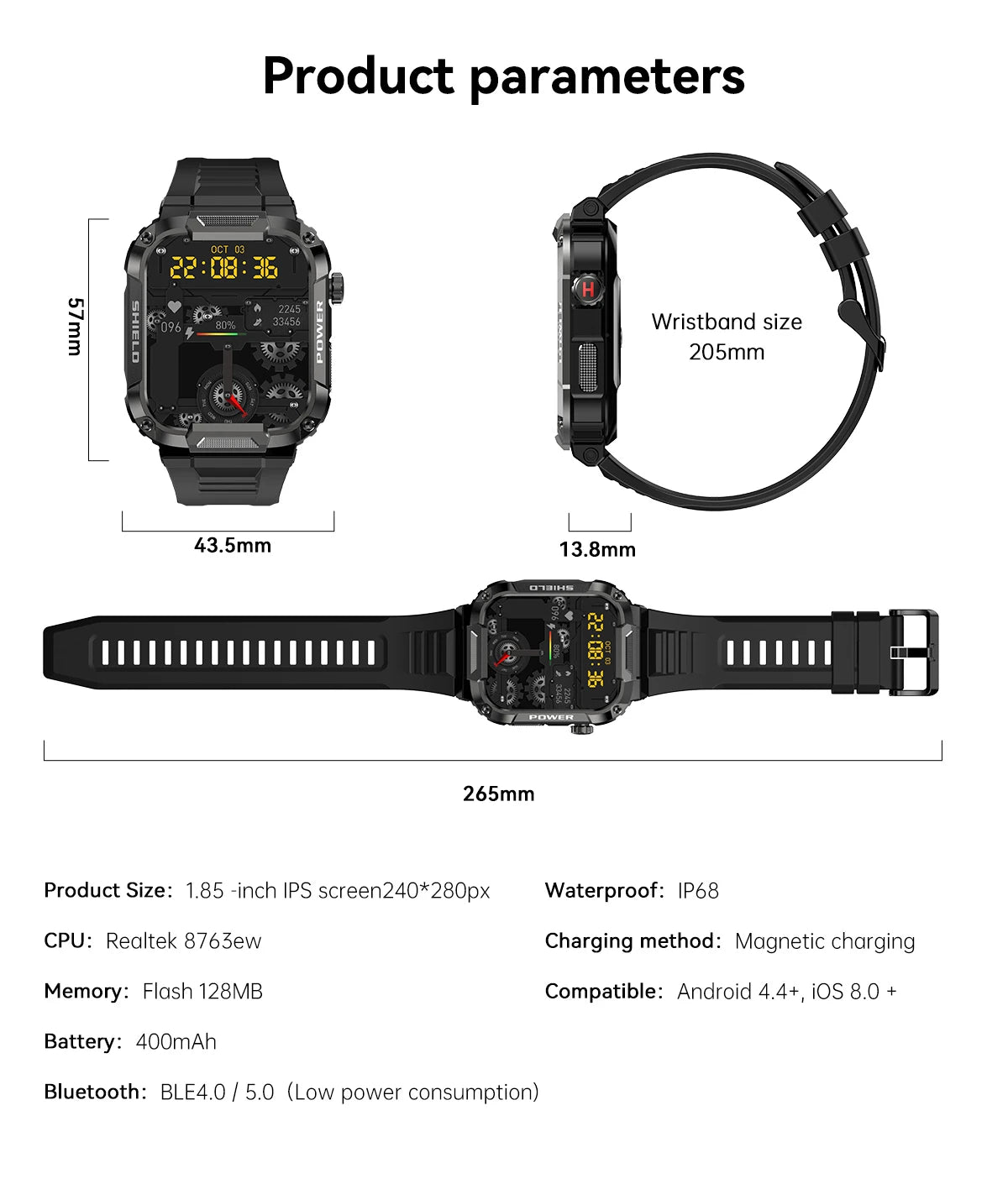 Military Smart Watch Men GPS Tracker Wireless Call Fitness Hours Waterproof Sports Smartwatch for Women Android IOS Phones 2025