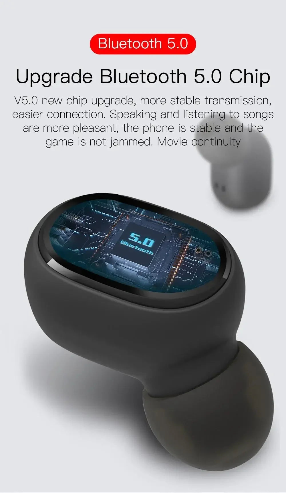 E6S Wireless Earbuds Noise Canceling Waterproof Ear Buds in-Ear Stereo Headphones with LED Display Charging Case
