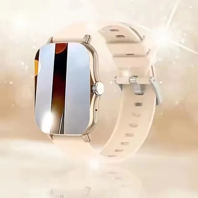 Smart watch with full touch screen, call, message reminder, music control and other functions, compatible with iPhone/android mo