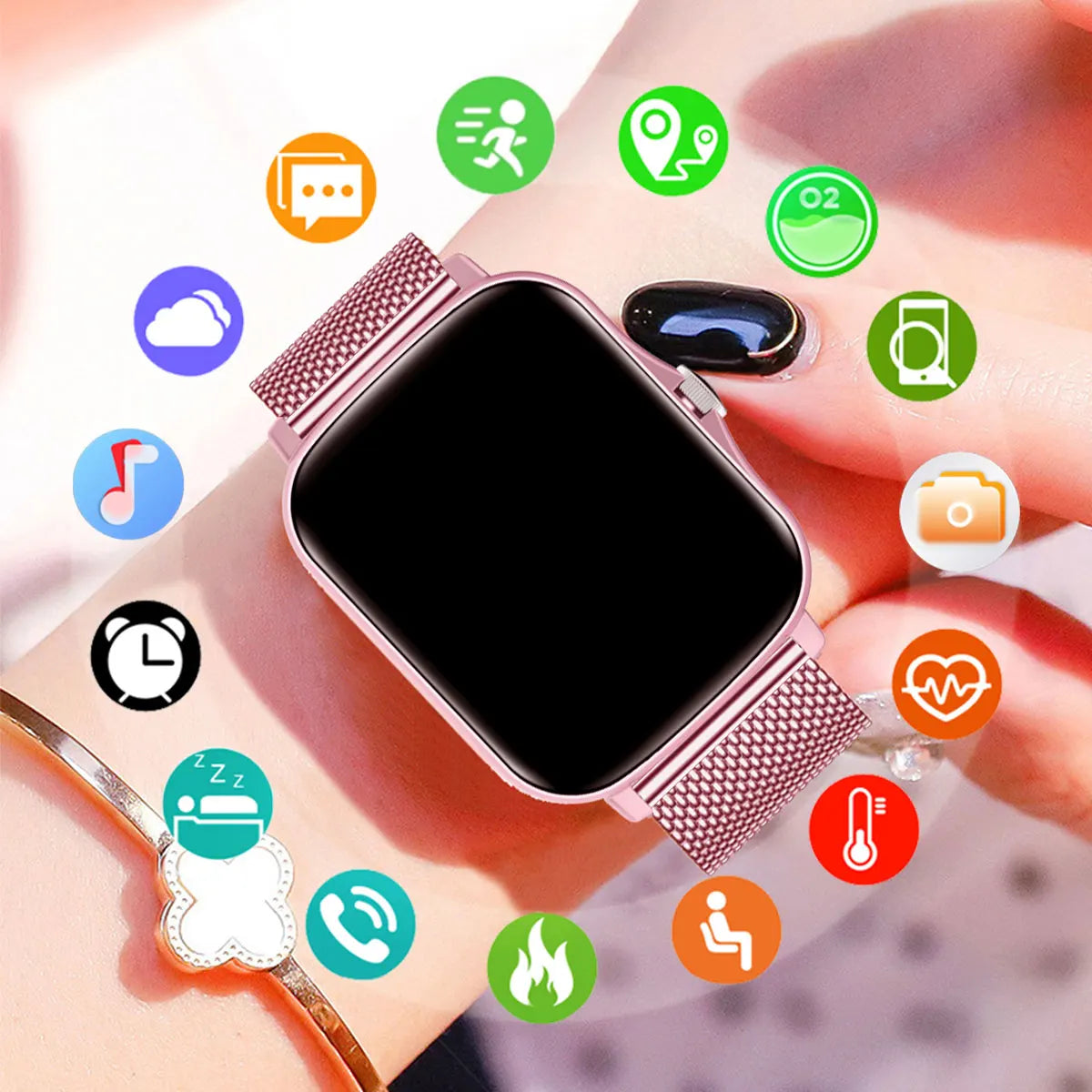 2025 New Smart Watch Men Women Gifts 1.83'' Full Touch Screen Sport Fitness Tracker Smartwatch Men BT Calls Digital smarthwhatch