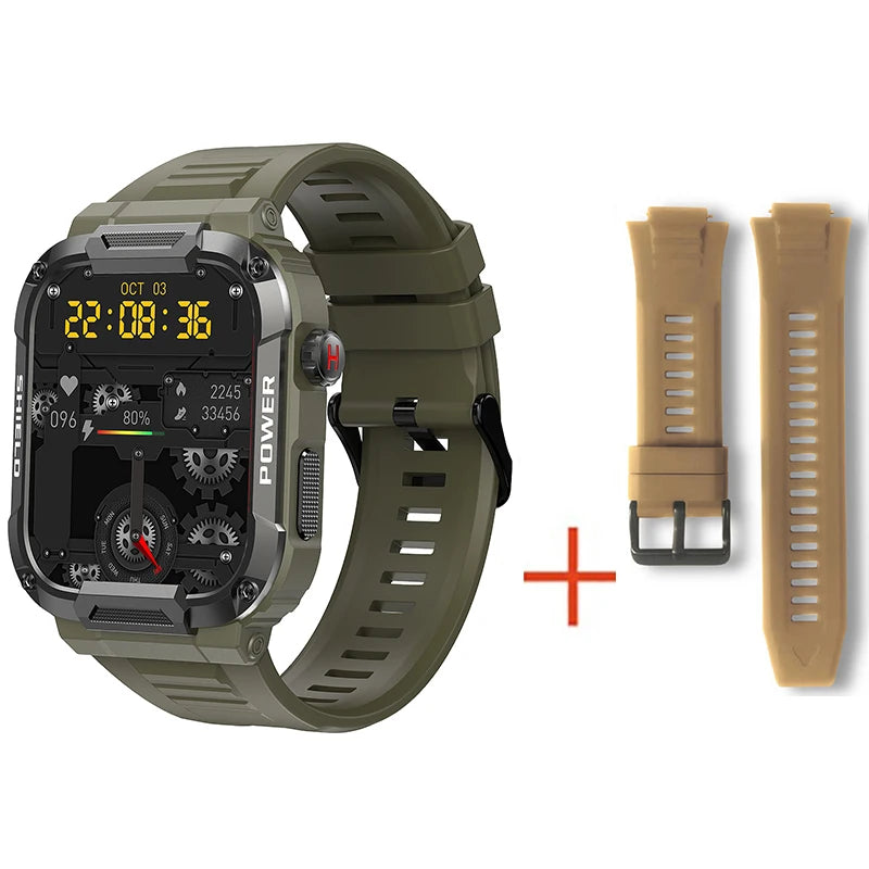 Military Smart Watch Men GPS Tracker Wireless Call Fitness Hours Waterproof Sports Smartwatch for Women Android IOS Phones 2025