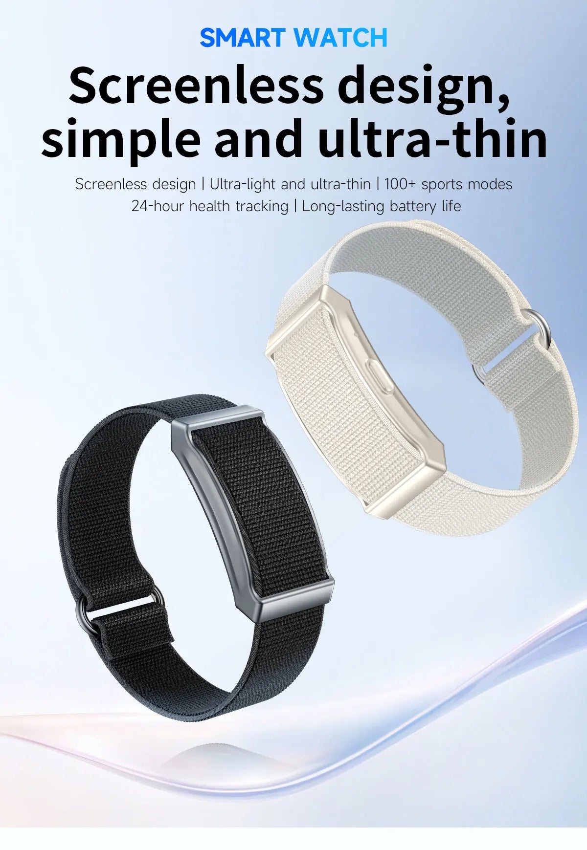 2025 New Screenless Smart Watch Men Sport Outdoors Fitness Tracker Heart Rate Monitor IP68 Waterproof Smartwatch For Andrio iOS