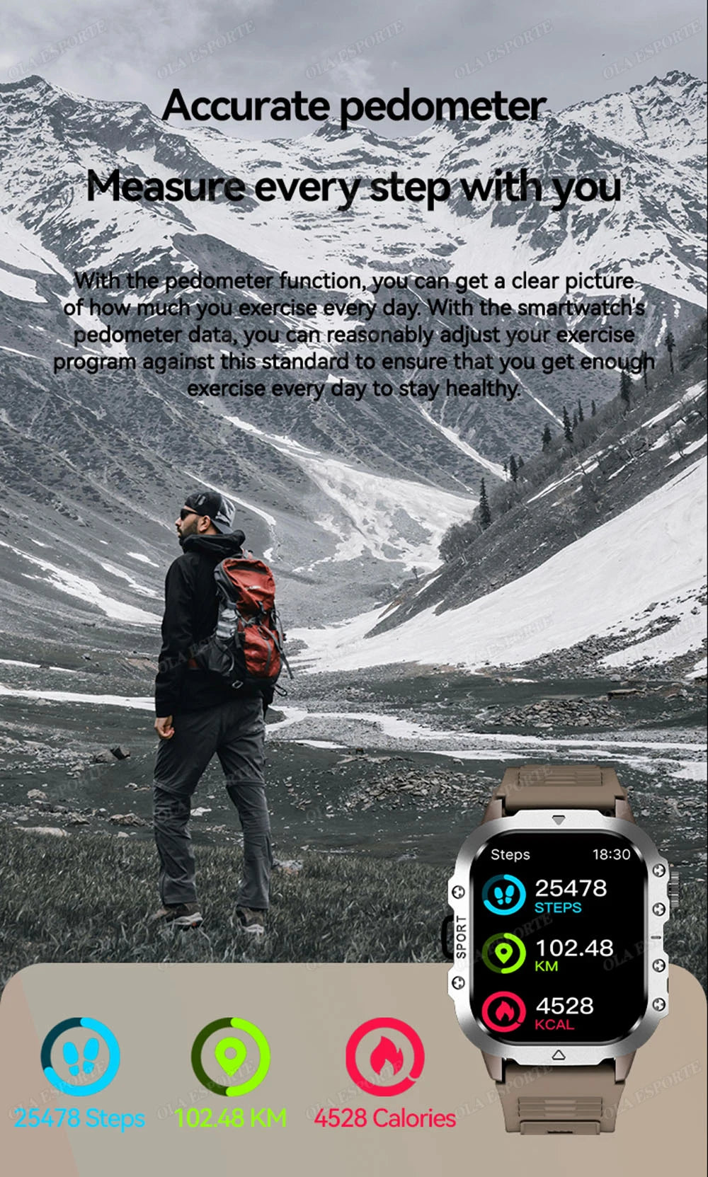 Military Smart Watch Men Waterproof Outdoor Sports Tracker LED Flashlight Bluetooth Call Men Smartwatch For Android iOS