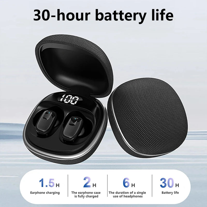 True Wireless Bluetooth Earphones with LED Power Digital Display Charging Case, HIFI Stereo Sound TWS Earbuds For iPhone Xiaomi