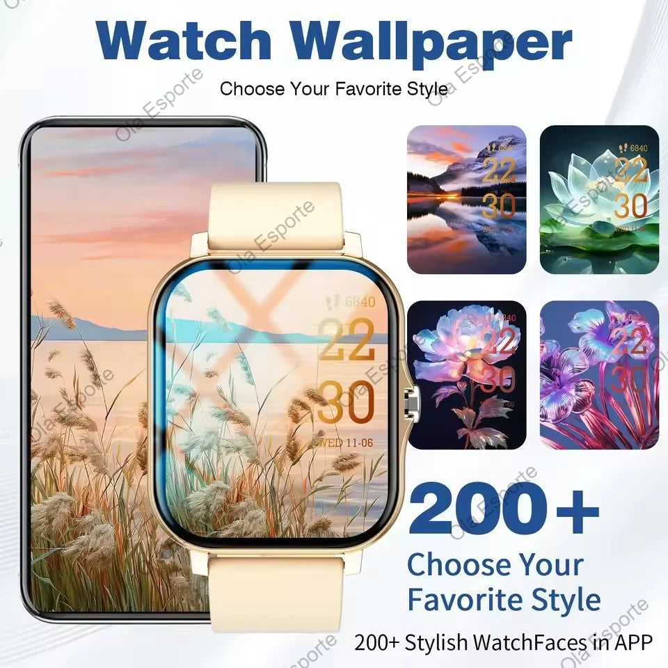 1.83'' Sports Smart Watch Fitness Clock Health Monitor Waterproof Smartwatch Wireless Call Watches For Men Women Android Ios New