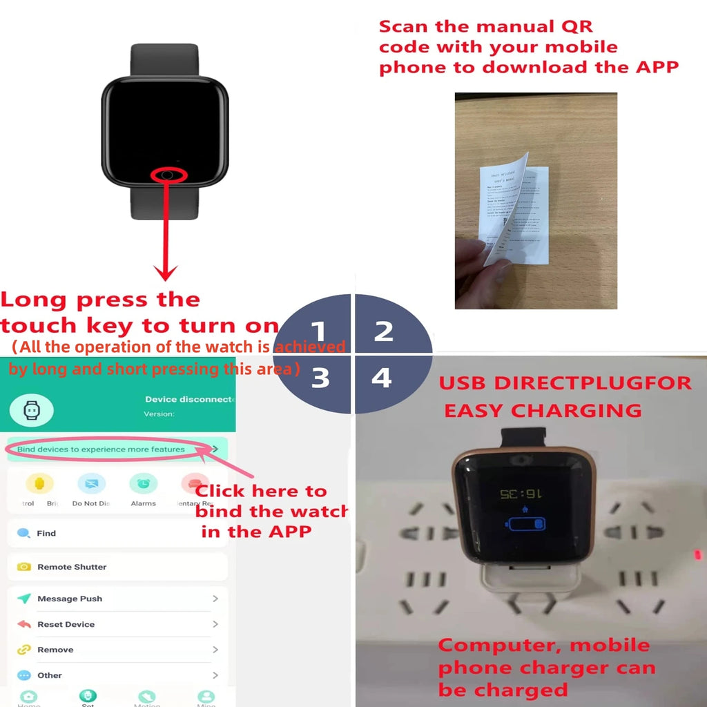 Smart Watch Women Men Music Control Bluetooth Calories Fitness Monitor Smartwatch Running Tracker Sport Bracelet For Android IOS