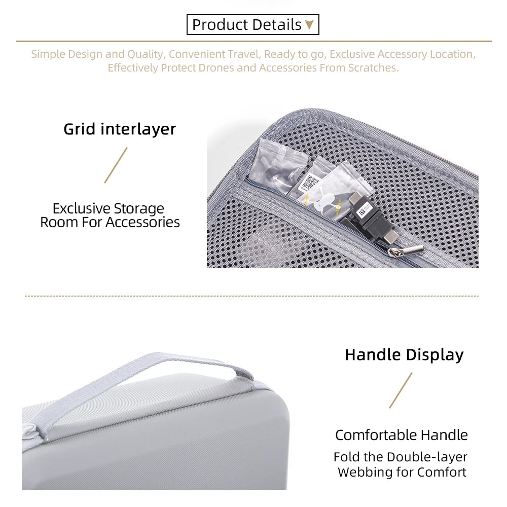 For DJI LITO X1 1 RC 2 RC N3 Portable Hard Shell Storage Bag Box Shockproof Travel Carrying Case Handbag Drone Accessories ﻿