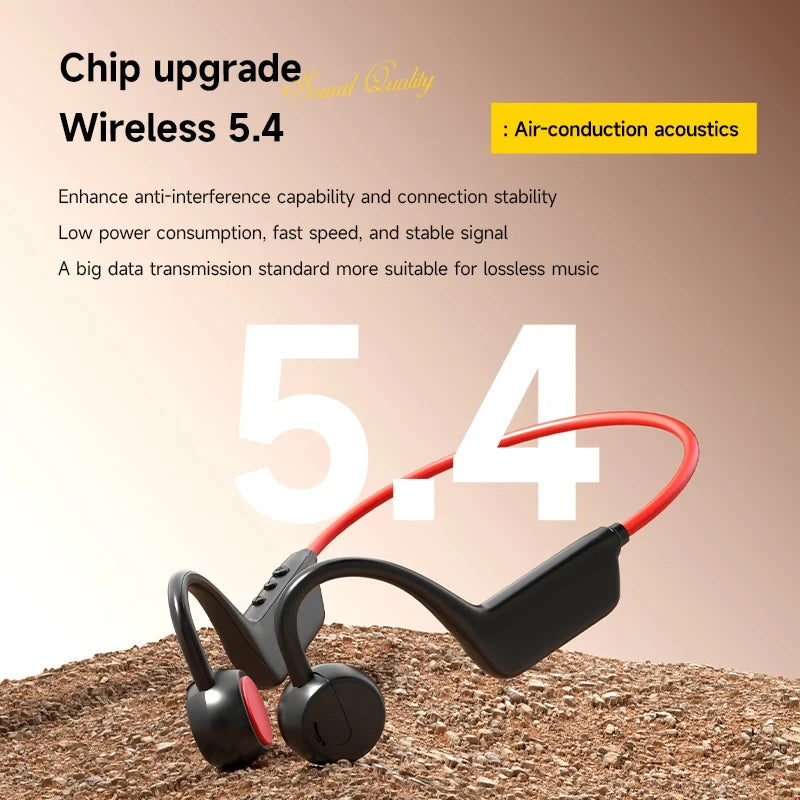 Bone Conduction Headset Wireless Swimming Sports Headphone IPX8 Bluetooth 5.4 With Mic Waterproof Exercise Fitness 2026 NEW