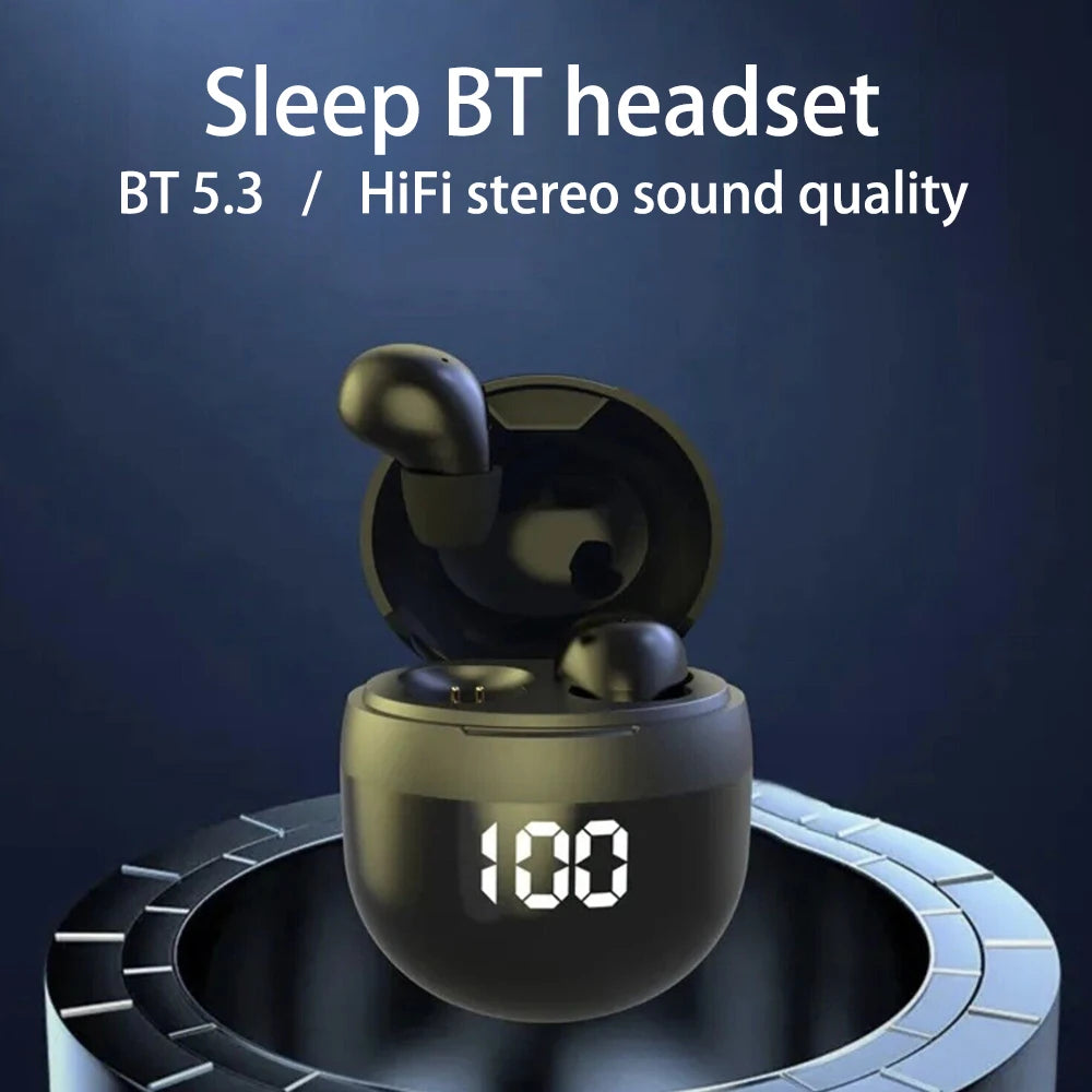 Sleep Invisible Bluetooth Earphone Mini Wireless Headphones IPX5 Waterproof HiFi Stereo Noise Cancelling In Ear Headset Earbuds