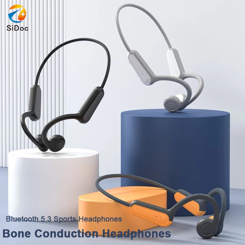 Wireless Bone Conduction Earphones Bluetooth 5.3 Sports Headphones Ear Hook Headsets for Running Driving
