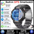2026 NEW Military Outdoor GPS Sports Smart Watch Men 1.39" 5ATM Waterproof 530mAh ChatGPT AI Assistant Compass Smartwatch