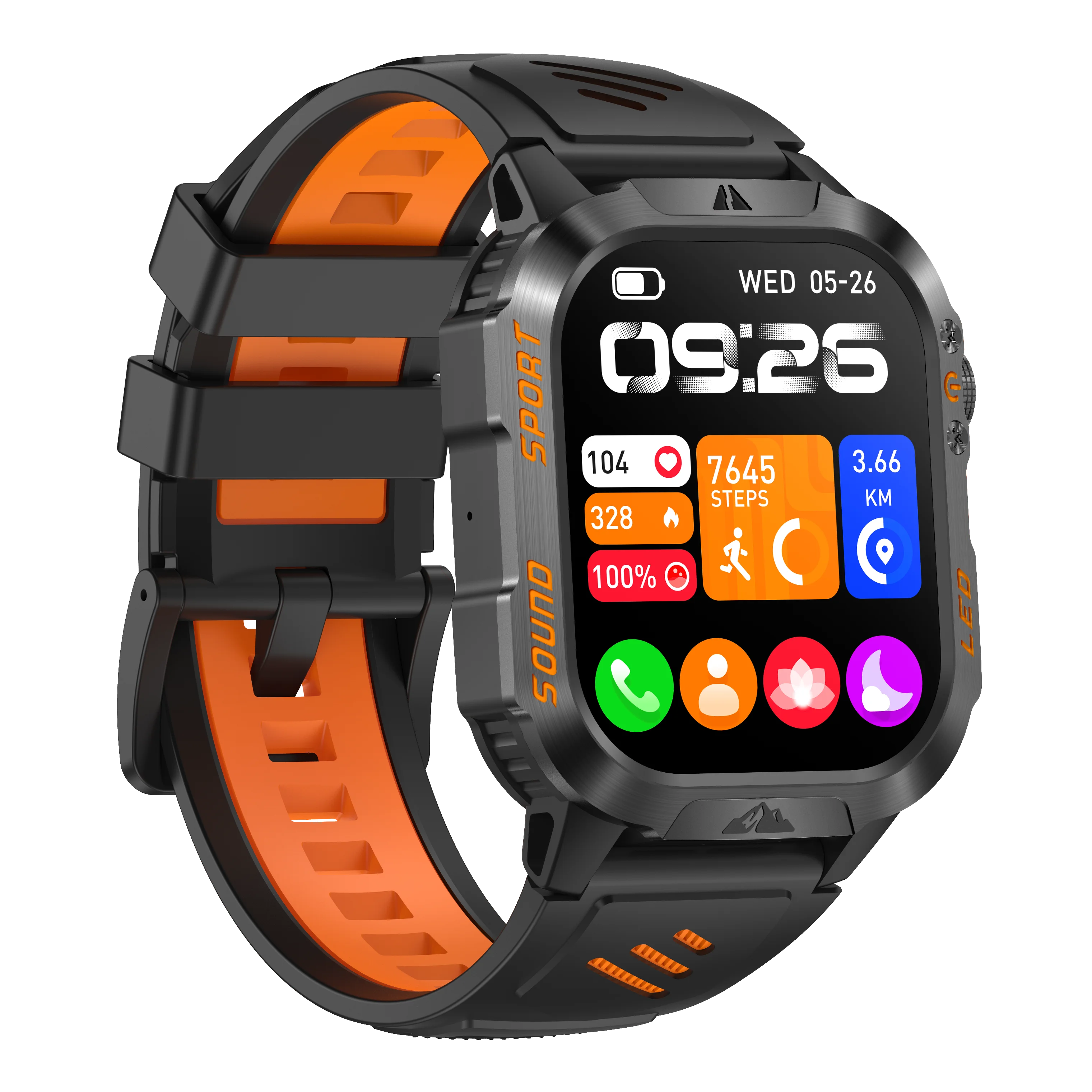 New Smart Bracelet Watch Bluetooth Call Heart Rate Blood Oxygen Pressure Weather Phyiological Cycle Sports Tracker