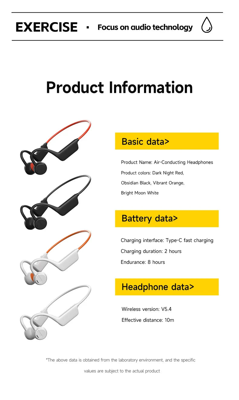 Bone Conduction Earphones Wireless Swimming Sports Earphones for Fitness Sports